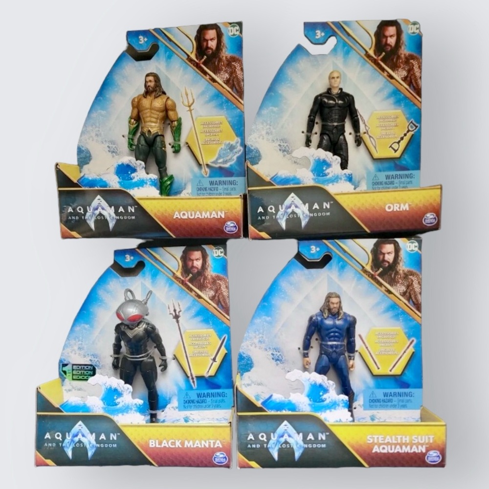 DC Aquaman and the Lost Kingdom Movie Action Figures Lot of 4!